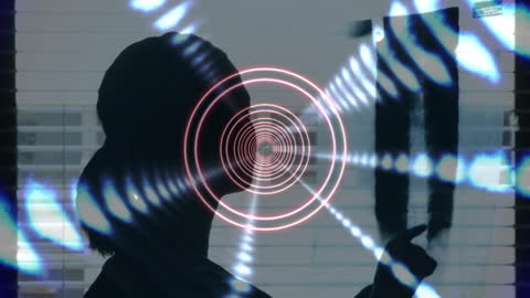 Futuristic Medical Technology with X-Ray and Abstract Lights