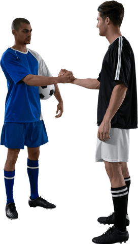 transparent rival soccer players shaking hands displaying sportsmanship - Download Free Stock Videos Pikwizard.com