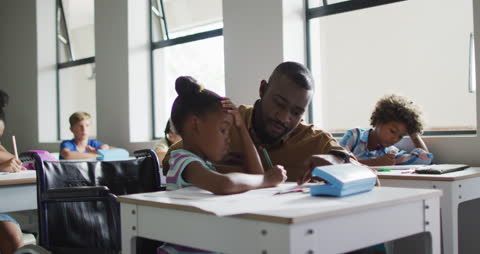 Teacher Guiding Students in Classroom Collaborative Learning