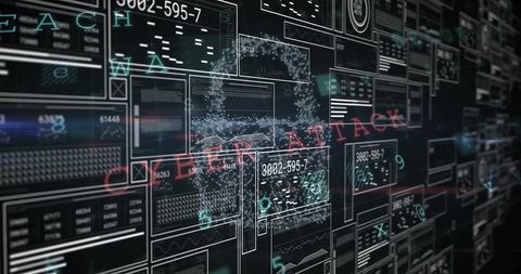 Digital Data Security Interface Highlighting Cyber Attack - Download Free Stock Images Pikwizard.com