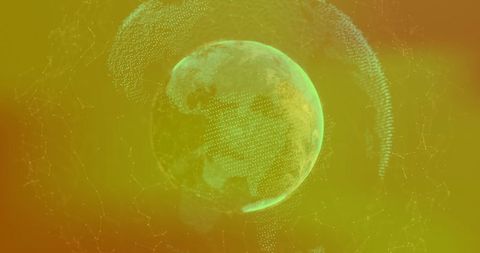 Digital Earth Connectivity Abstract Green Sphere Network