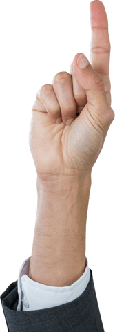 Transparent Hand Gesturing Upward in Business Suit - Download Free Stock Videos Pikwizard.com
