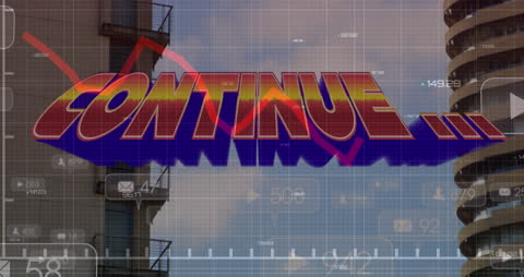 Financial Charts Overlay with Vintage Video Game Theme