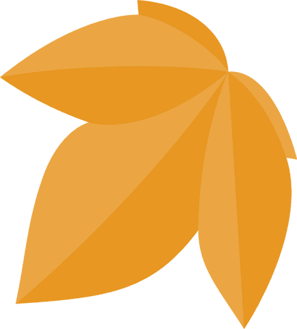 Transparent background orange yellow gradient flower design