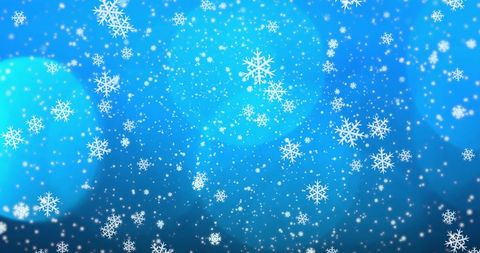 Beautiful Snowflakes Falling on Blue Background - Download Free Stock Images Pikwizard.com