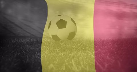 Football Overlaid with Belgium Flag Motif in Stadium - Download Free Stock Images Pikwizard.com