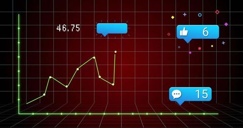 Futuristic Data Visualization with Social Media Elements