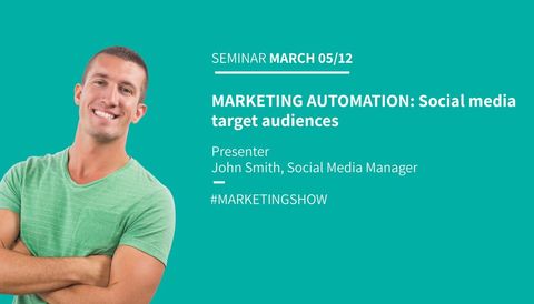 marketing automation seminar with social media expert - Download Free Stock Templates Pikwizard.com