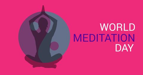 World Meditation Day Silhouette and Celebration Concept - Download Free Stock Images Pikwizard.com