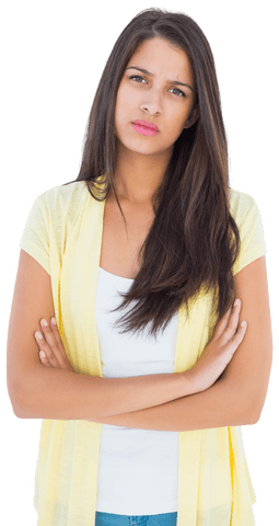 frowning woman expressing frustration on transparent background - Download Free Stock Videos Pikwizard.com