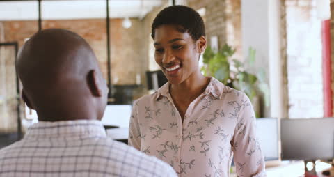 African American Colleagues in Energetic Creative Work Environment