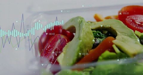 Fresh Salad and Digital Innovation Symbolizing Healthy Lifestyle