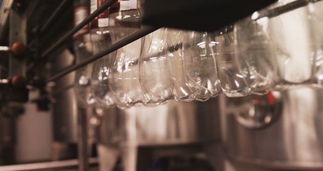 Plastic Bottles on Production Line in a Beverage Manufacturing Plant - Download Free Stock Images Pikwizard.com