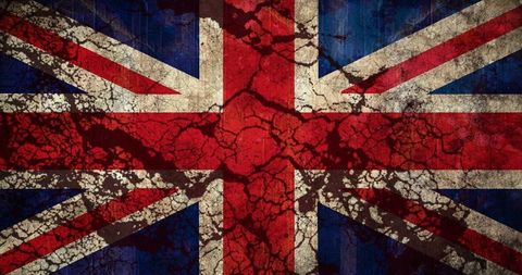 Distressed union jack flag in repetitive seamless loop