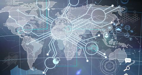 Global Network of Connections and Digital Interface - Download Free Stock Images Pikwizard.com