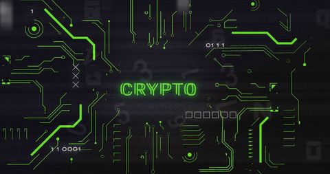 Futuristic Circuit Board with Crypto Theme - Download Free Stock Images Pikwizard.com