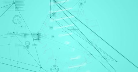Futuristic DNA Science Network Grid on Aqua Background - Download Free Stock Images Pikwizard.com