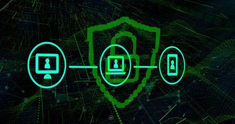 Digital Data Processing with Cybersecurity Concept Background - Download Free Stock Images Pikwizard.com