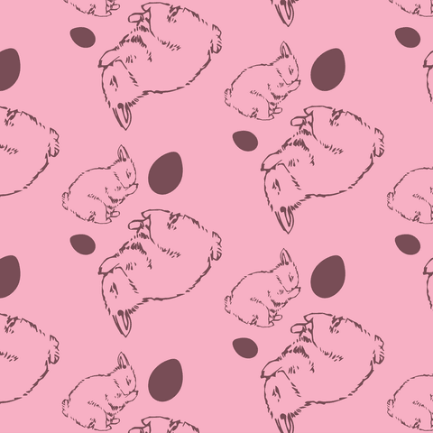 Seamless Transparent Bunny and Egg Pattern on Pink - Download Free Stock Videos Pikwizard.com