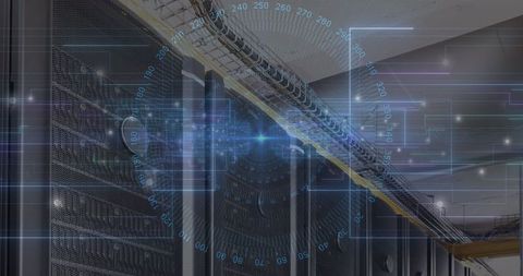 digital data streams overlaid on modern data center servers - Download Free Stock Images Pikwizard.com