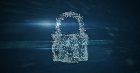 Glowing Digital Padlock Representing Cyber Security with Numeric Overlay - Download Free Stock Images Pikwizard.com