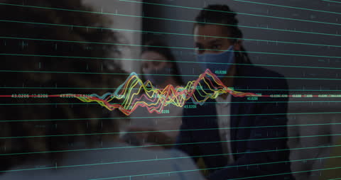 Businesswoman Analyzing Data on Digital Graph Screen