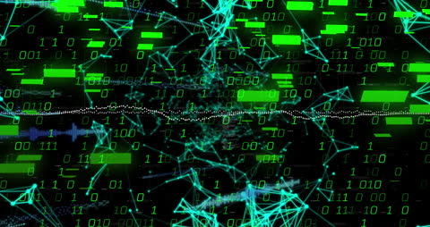 Abstract Digital Binary Code and Geometric Patterns