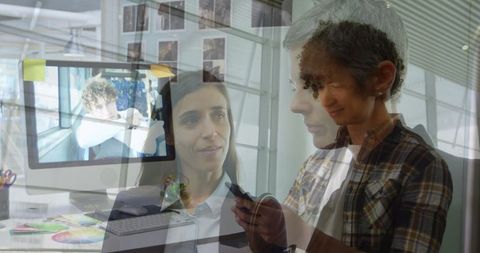 Professional Businesswoman at Modern Office with Technology