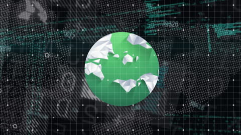 Digital Globe Highlighting Real-Time Data Processing