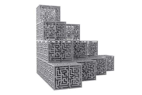 intricate patterned cube stack on transparent arrangement - Download Free Stock Videos Pikwizard.com