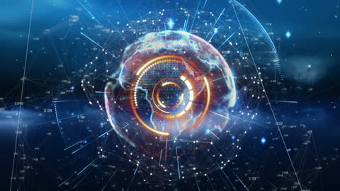 Animated Global Network Connectivity with Digital Grid