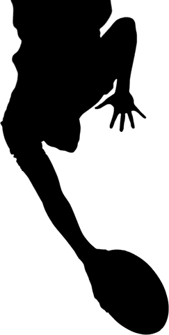 Vector silhouette male athlete transparent background