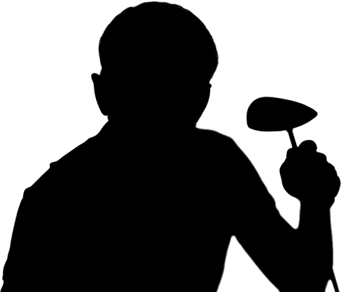 Male Golfer Silhouette on Transparent Background Vector Illustration