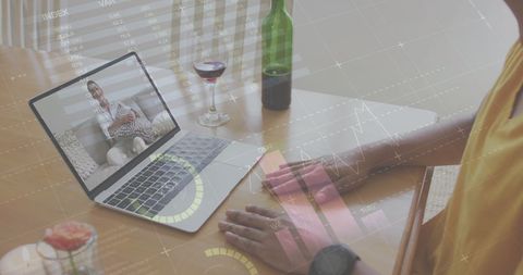 Virtual Meeting with Innovative Data Interface Overlay