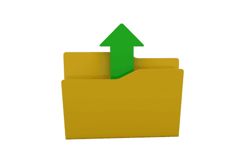 Transparent Yellow Folder with Green Arrow on Top - Download Free Stock Videos Pikwizard.com