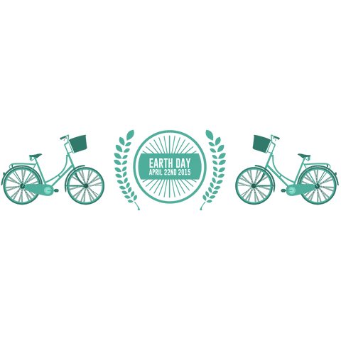 transparent earth day design with bicycles and green text - Download Free Stock Videos Pikwizard.com