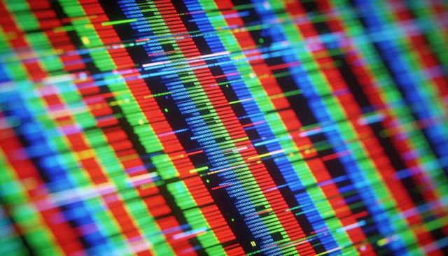 Macro rgb subpixel matrix showing scanlines, pixel grid, tiny defects, vibrant colors