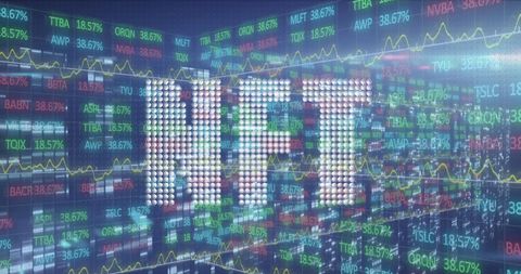 Digital Trading Market with Prominent NFT Display - Download Free Stock Images Pikwizard.com