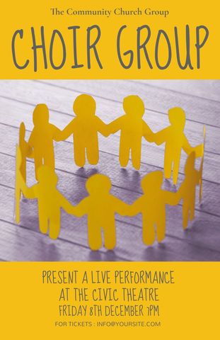 community choir group event promotion with paper chain - Download Free Stock Templates Pikwizard.com