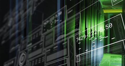 Data Processing Interface in a Computer Server Room - Download Free Stock Images Pikwizard.com