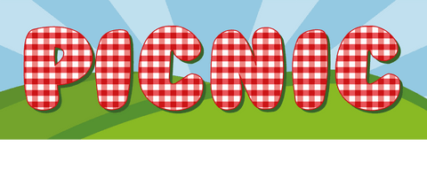 Digital Picnic Text with Gingham Pattern on Transparent - Download Free Stock Videos Pikwizard.com