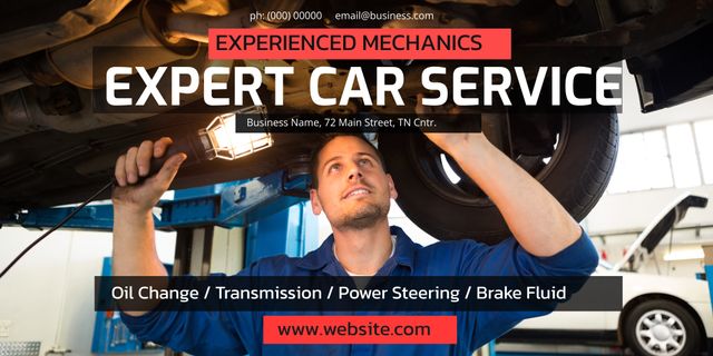 Skilled Mechanic Under Car Providing Professional Auto Maintenance - Download Free Stock Templates Pikwizard.com