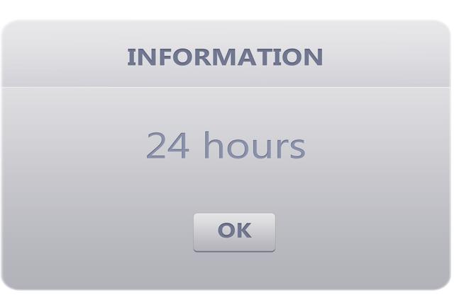 Transparent Dialogue Box Illustrating 24-Hour Notification - Download Free Stock Videos Pikwizard.com