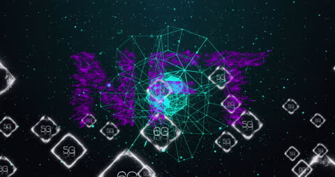 Futuristic 6G Network Technology and Global Connectivity Animation