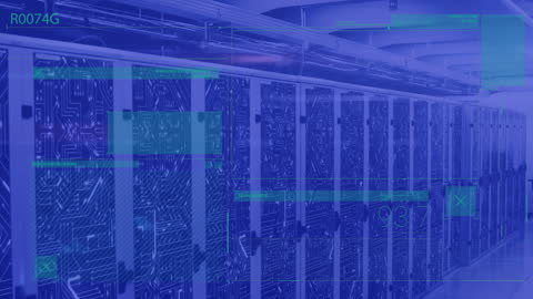 Data Processing Circuit Animation on Computer Servers