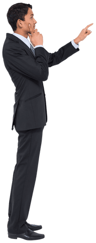 transparent background businessman using virtual interface - Download Free Stock Videos Pikwizard.com