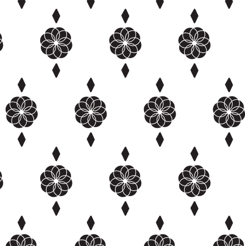 Seamless black shapes on transparent background for creative design