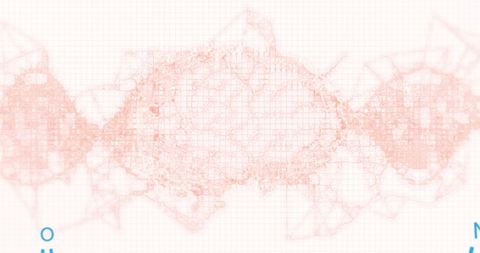 Abstract DNA and Brain with Data Processing