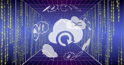 Global Cloud Computing with Data Processing Interface Concept - Download Free Stock Images Pikwizard.com