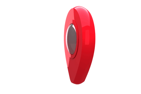 close-up of shiny red transparent navigation marker icon - Download Free Stock Videos Pikwizard.com